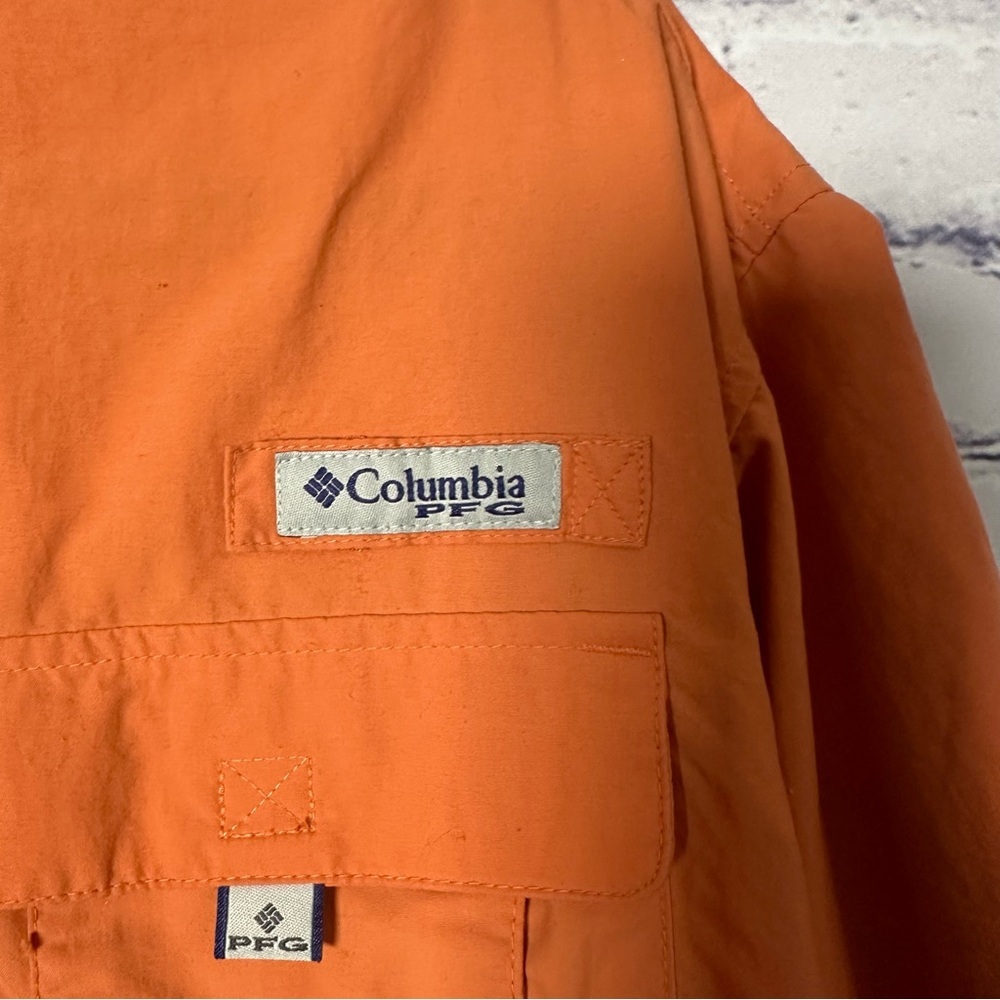 Columbia Men's Vibrant Orange Casual Shirt - Picture 3 of 4
